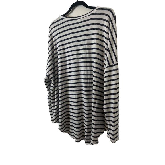 Old Navy Top Womens Size XXL Navy Blue Striped Long Sleeve Pocket Tunic - Picture 9 of 10